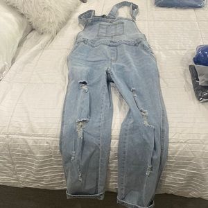 Long jean overalls